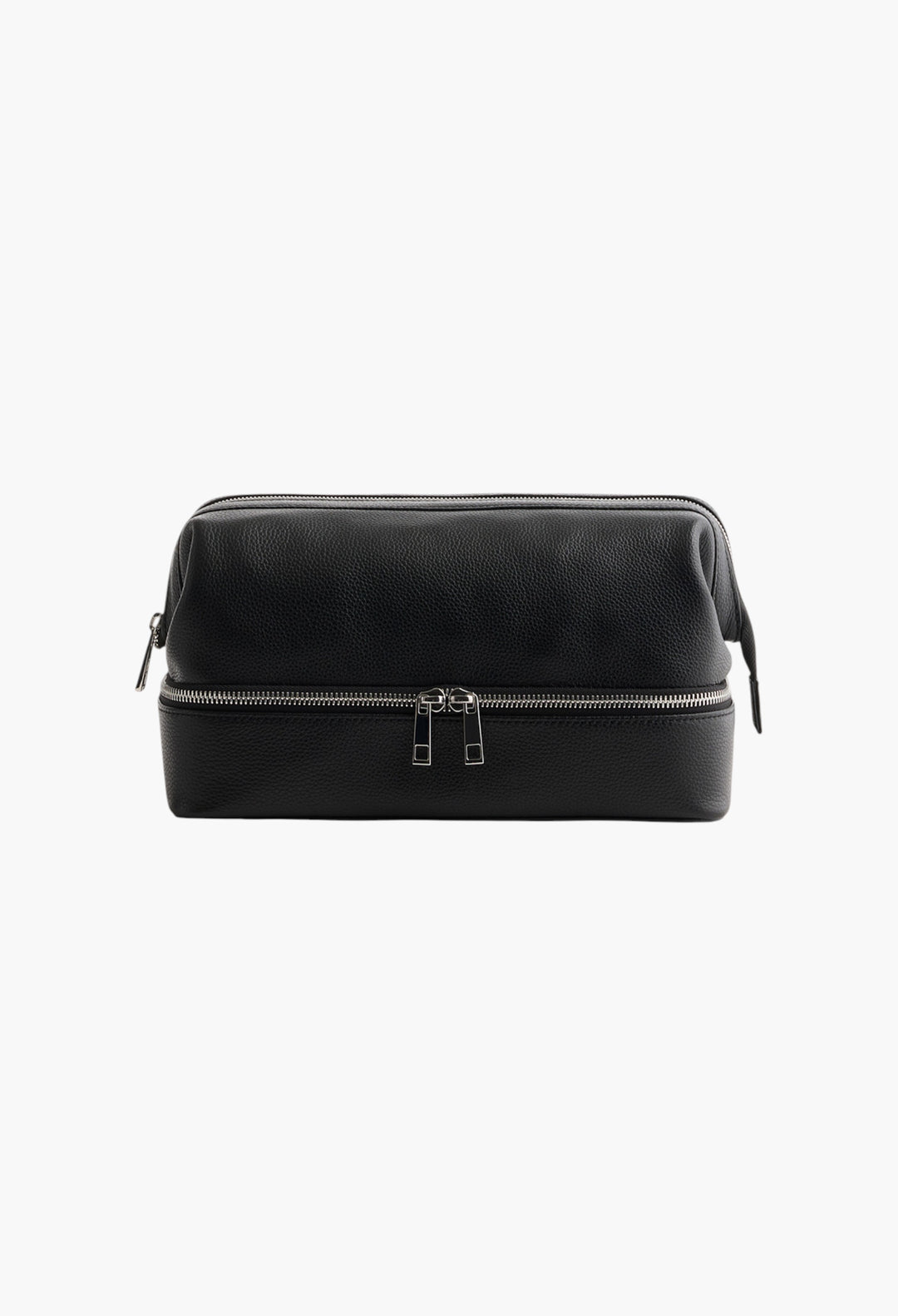 Italian Leather Dual Compartment Toiletry Bag - GLAM MODA