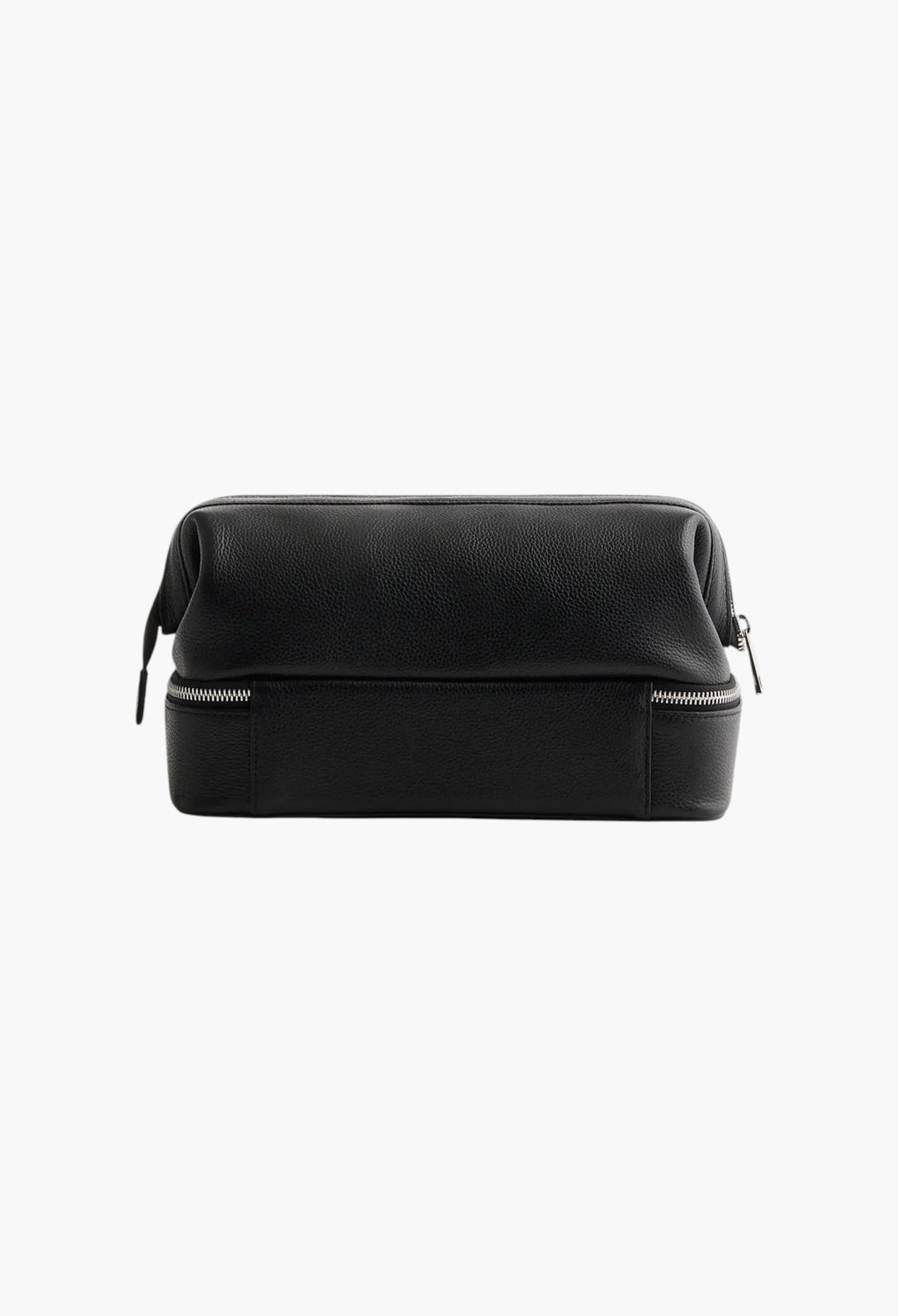 Italian Leather Dual Compartment Toiletry Bag - GLAM MODA