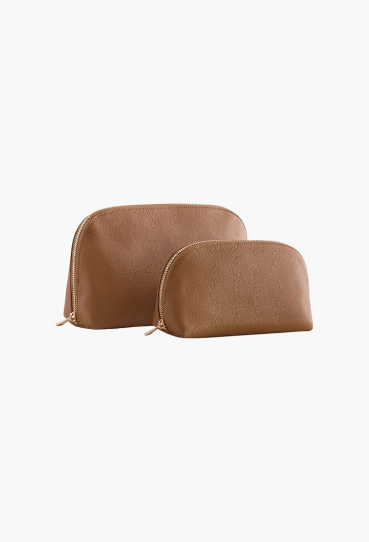 Italian Leather Pouch Travel Set - GLAM MODA