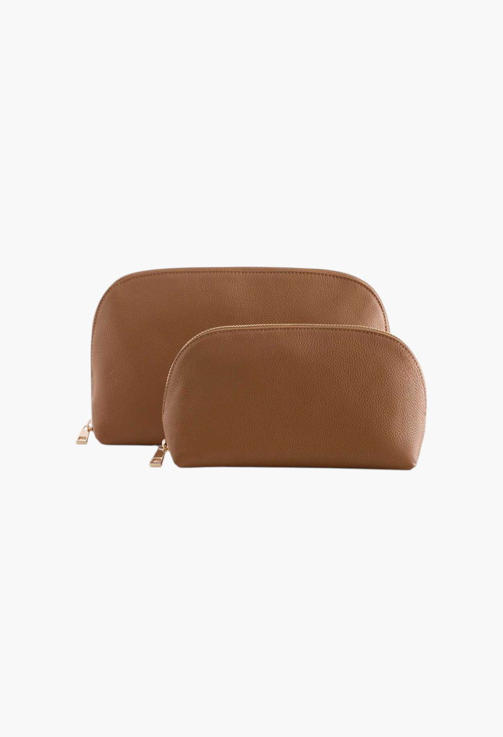 Italian Leather Pouch Travel Set - GLAM MODA
