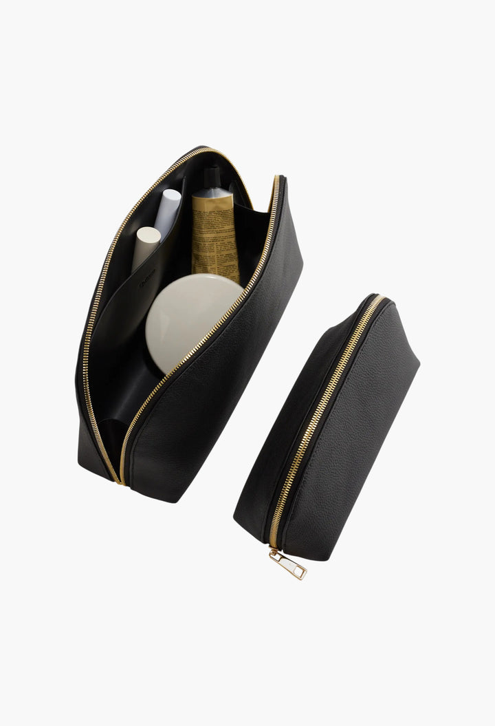 Italian Leather Pouch Travel Set - GLAM MODA