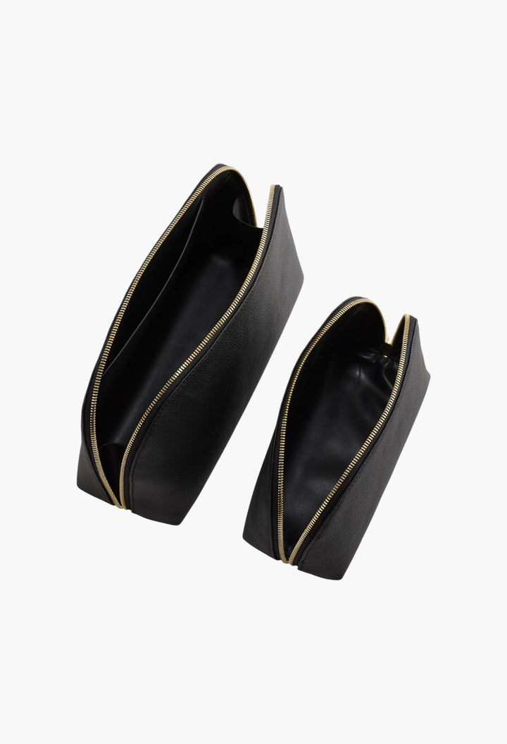 Italian Leather Pouch Travel Set - GLAM MODA