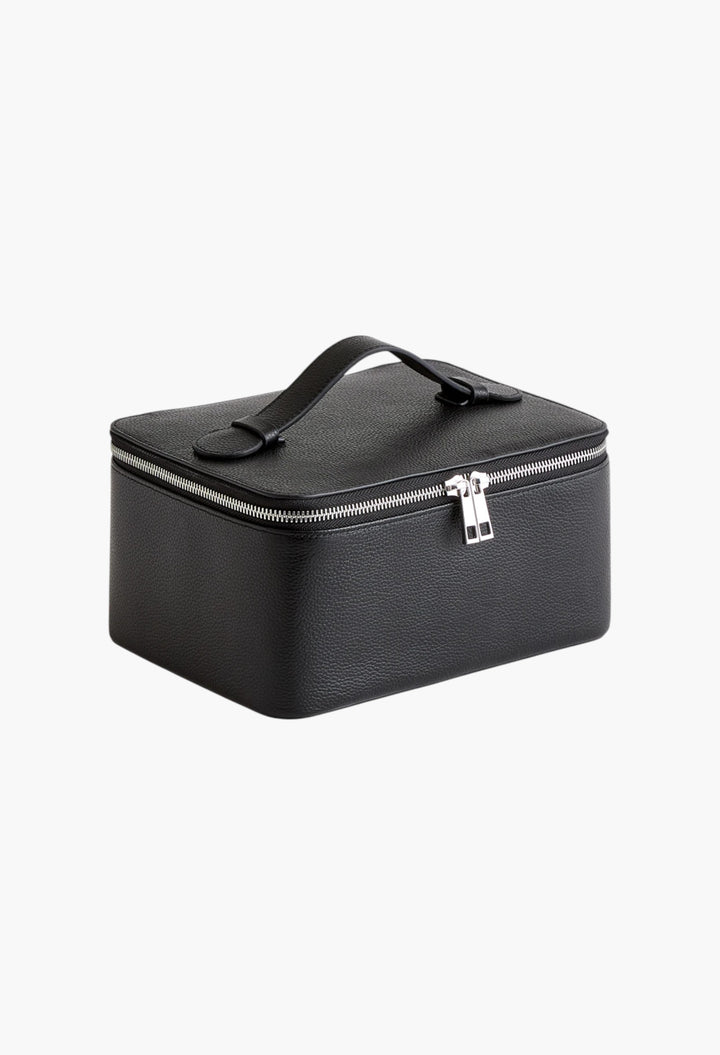Italian Leather Travel Cosmetic Case - GLAM MODA