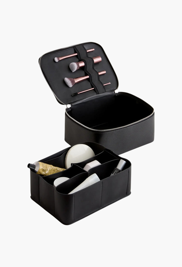 Italian Leather Travel Cosmetic Case - GLAM MODA