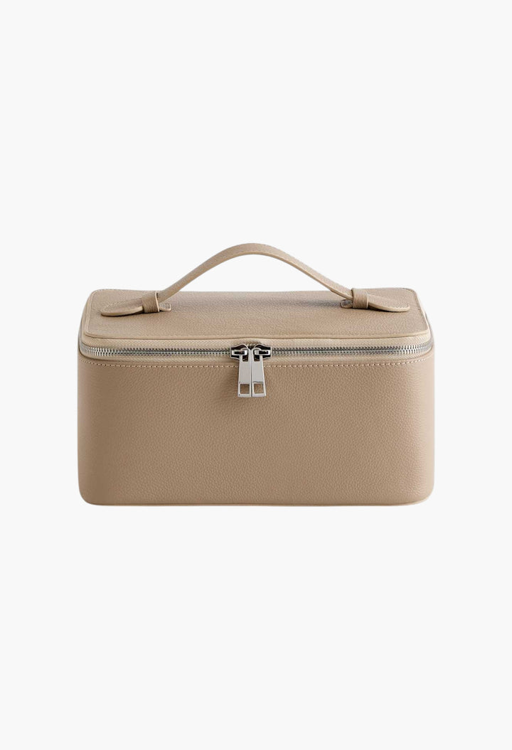 Italian Leather Travel Cosmetic Case - GLAM MODA