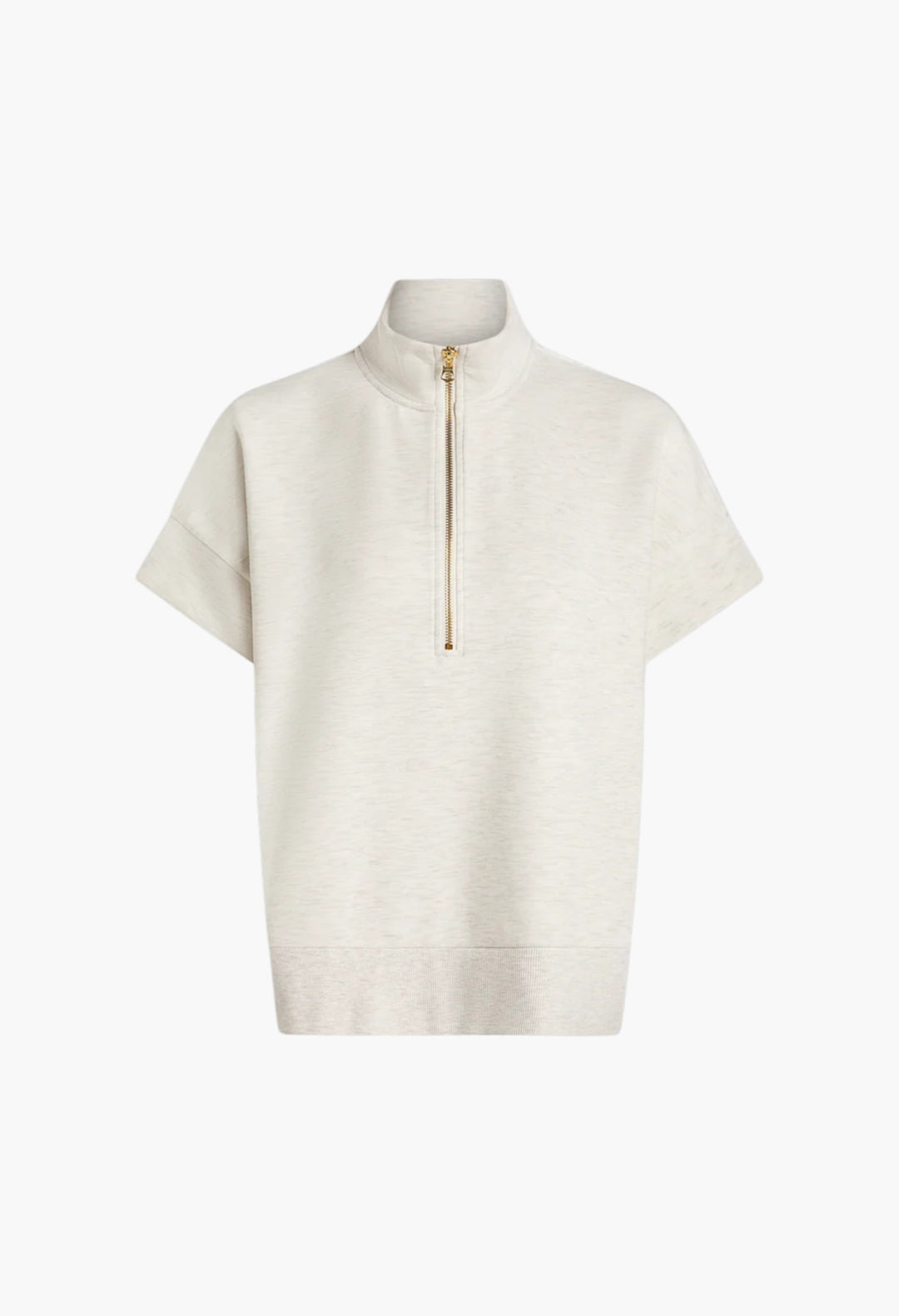 Ivory Marl - Ritchie Short Sleeve Sweat - GLAM MODA
