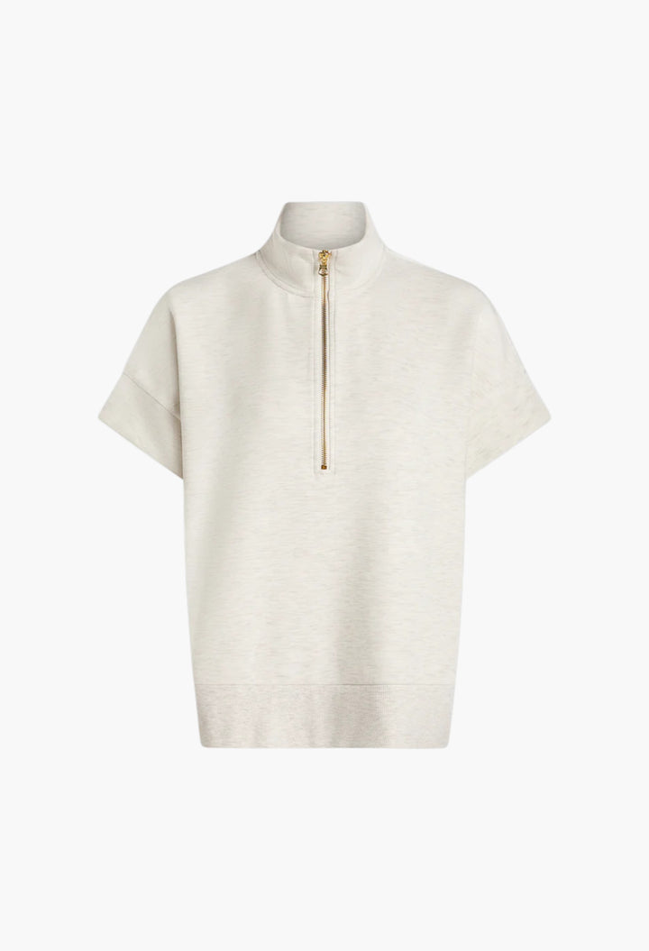 Ivory Marl - Ritchie Short Sleeve Sweat - GLAM MODA
