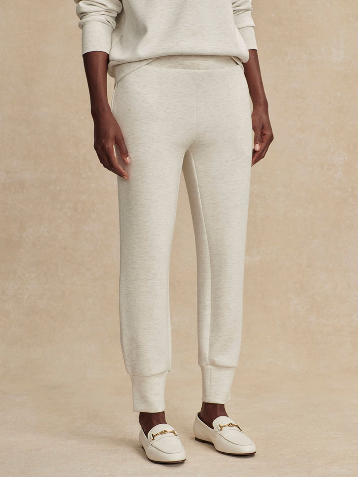 Ivory Marl - The Slim Cuff Pant 25" - GLAM MODA