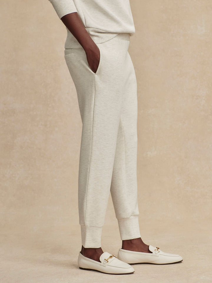 Ivory Marl - The Slim Cuff Pant 25" - GLAM MODA