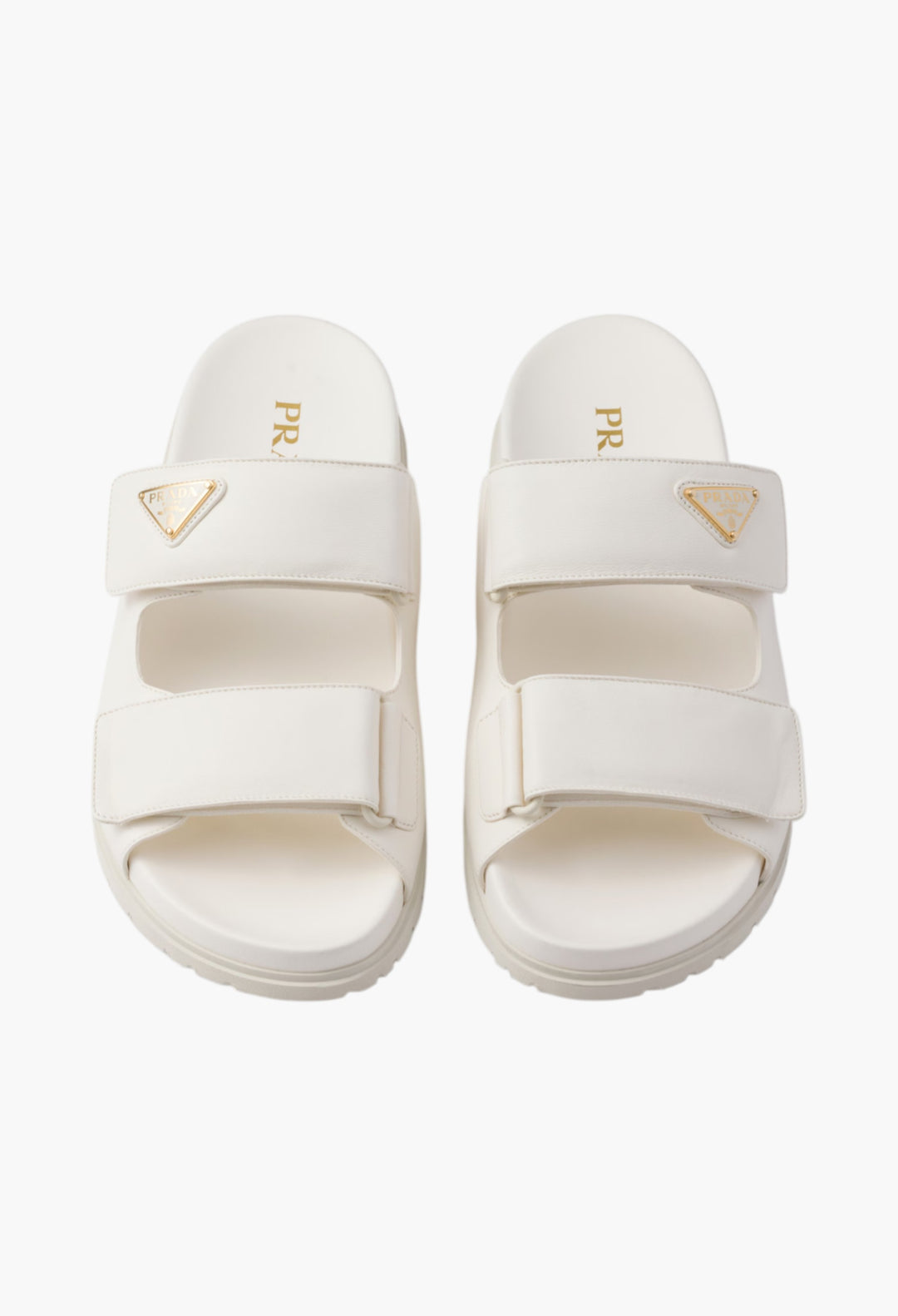 Ivory - Nappa Leather Slides - GLAM MODA