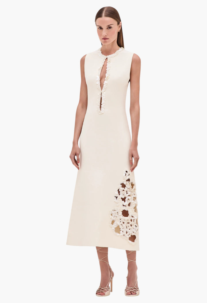 Ivory Sequin - Obarra Dress - GLAM MODA