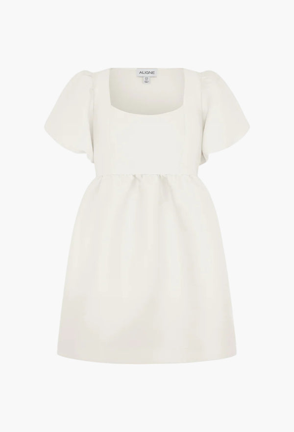 Ivy Puff Sleeve Satin Mini Dress
