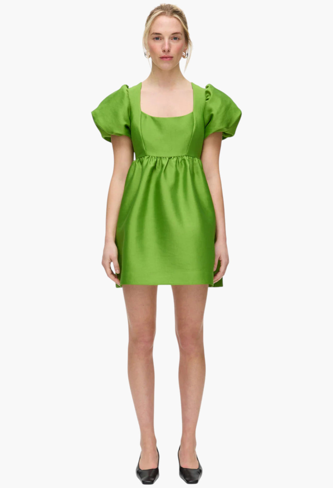 Ivy Puff Sleeve Satin Mini Dress - GLAM MODA