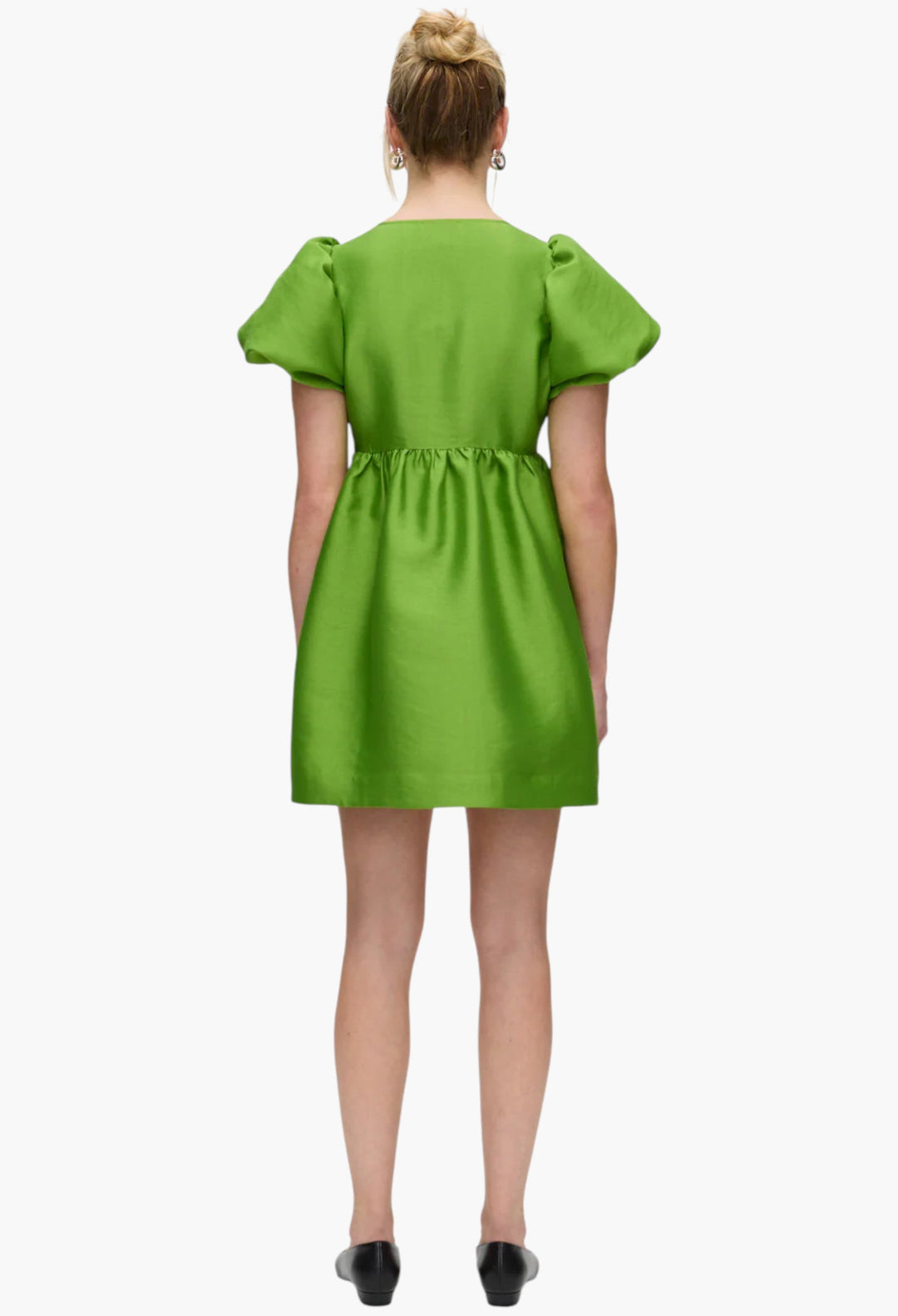 Ivy Puff Sleeve Satin Mini Dress - GLAM MODA