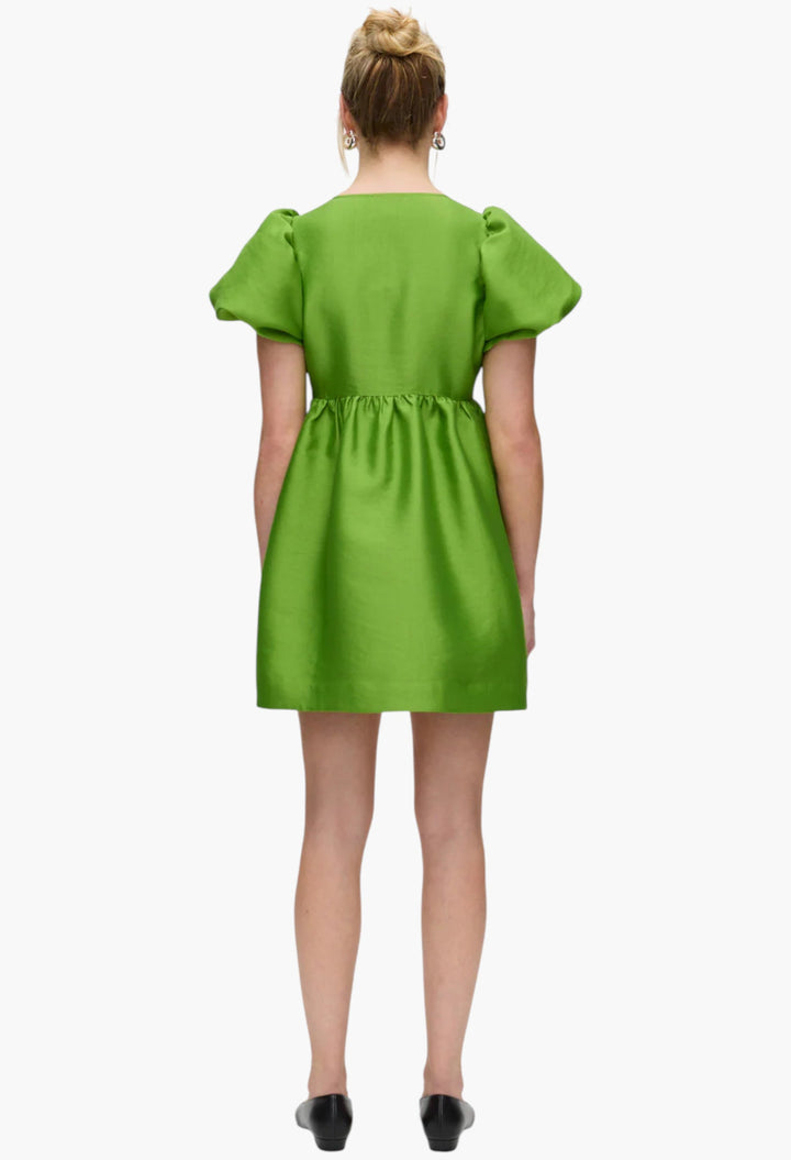 Ivy Puff Sleeve Satin Mini Dress - GLAM MODA