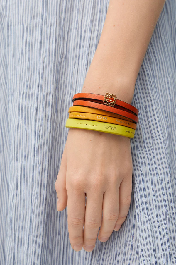 Twist Double Bracelet in Calfskin