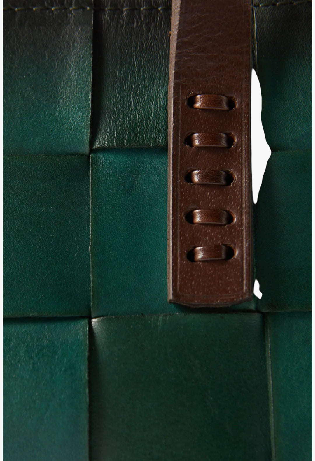 Japan Tote Forest Green W/ Flat Dark Brown Handles - GLAM MODA