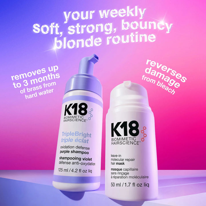 K18 Biomimetic Hairscience TripleBright Oxidation Defense Purple Shampoo