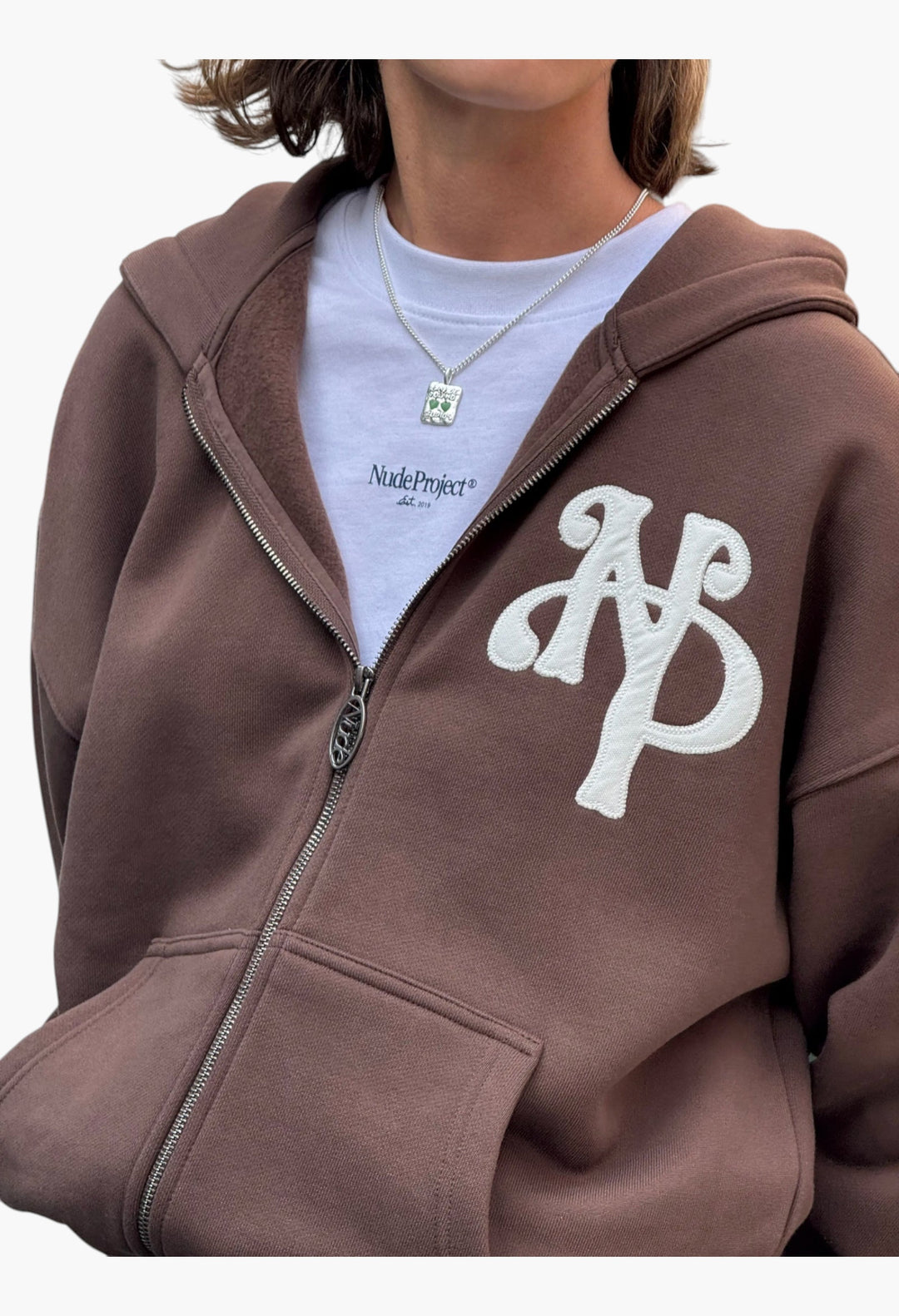 Kill Bill Zip-Up Hoodie Brown - GLAM MODA