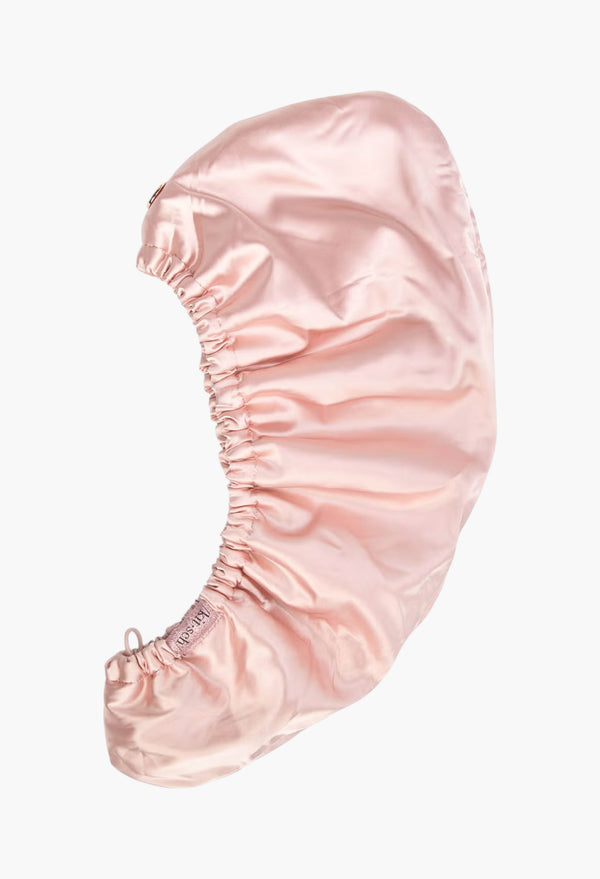 Satin Wrapped Hair Towel - Blush