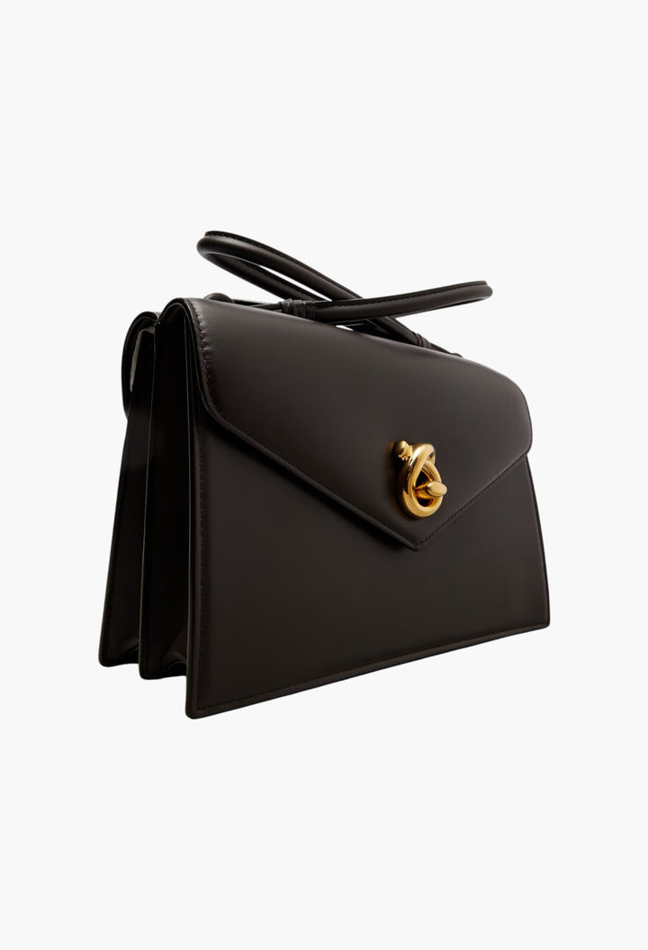 Knot Lock Small Leather Crossbody Bag - GLAM MODA