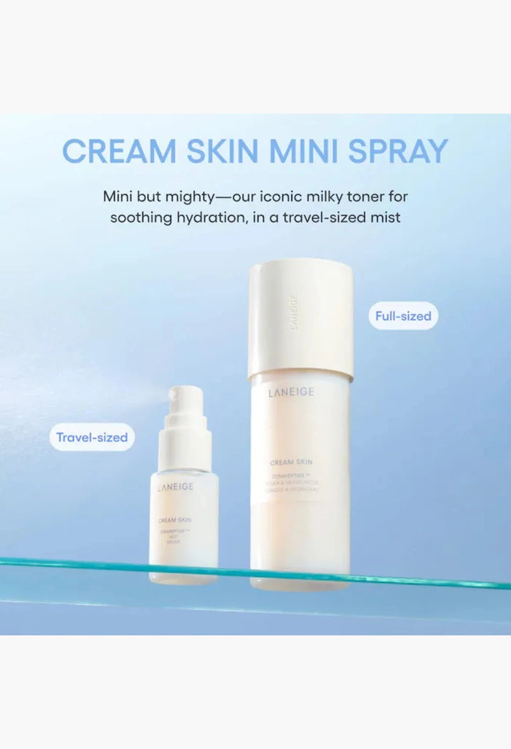 Mini Cream Skin Milky Toner Mist with Ceramides & Peptides for Nourishing Hydration