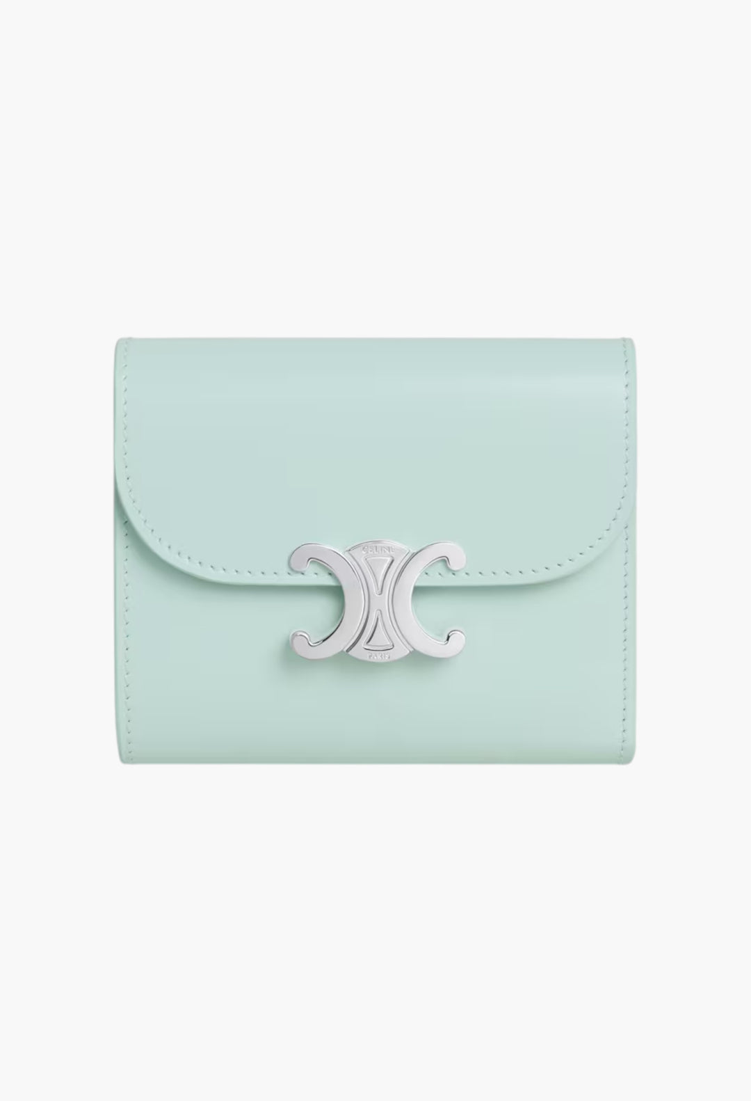 Small Flap Wallet Triomphe In Shiny Calfskin - GLAM MODA