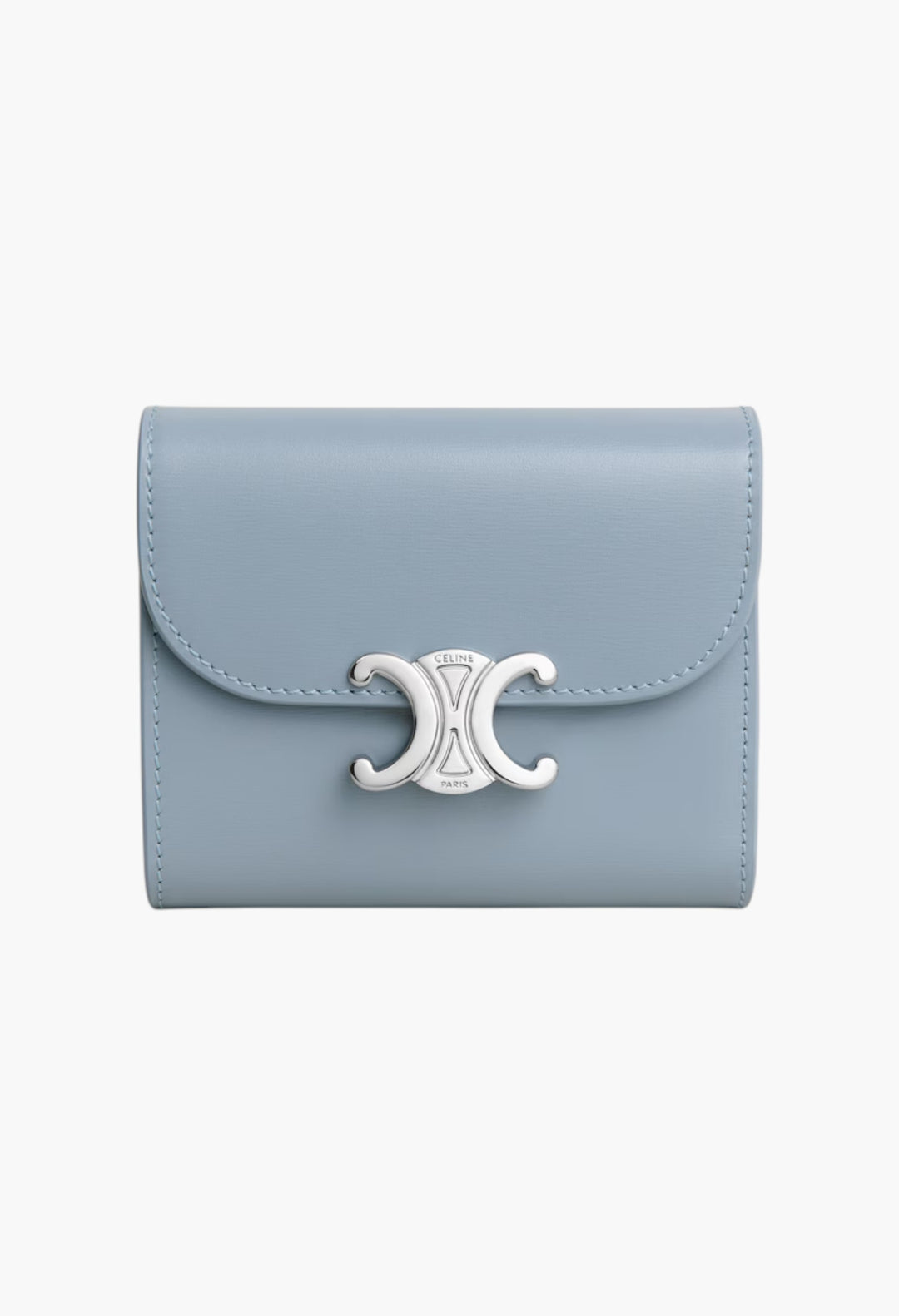 Small Flap Wallet Triomphe In Shiny Calfskin - GLAM MODA
