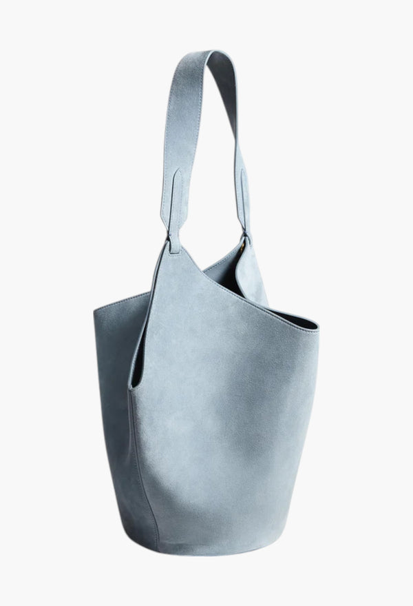Lead Suede - Small Lotus Tote