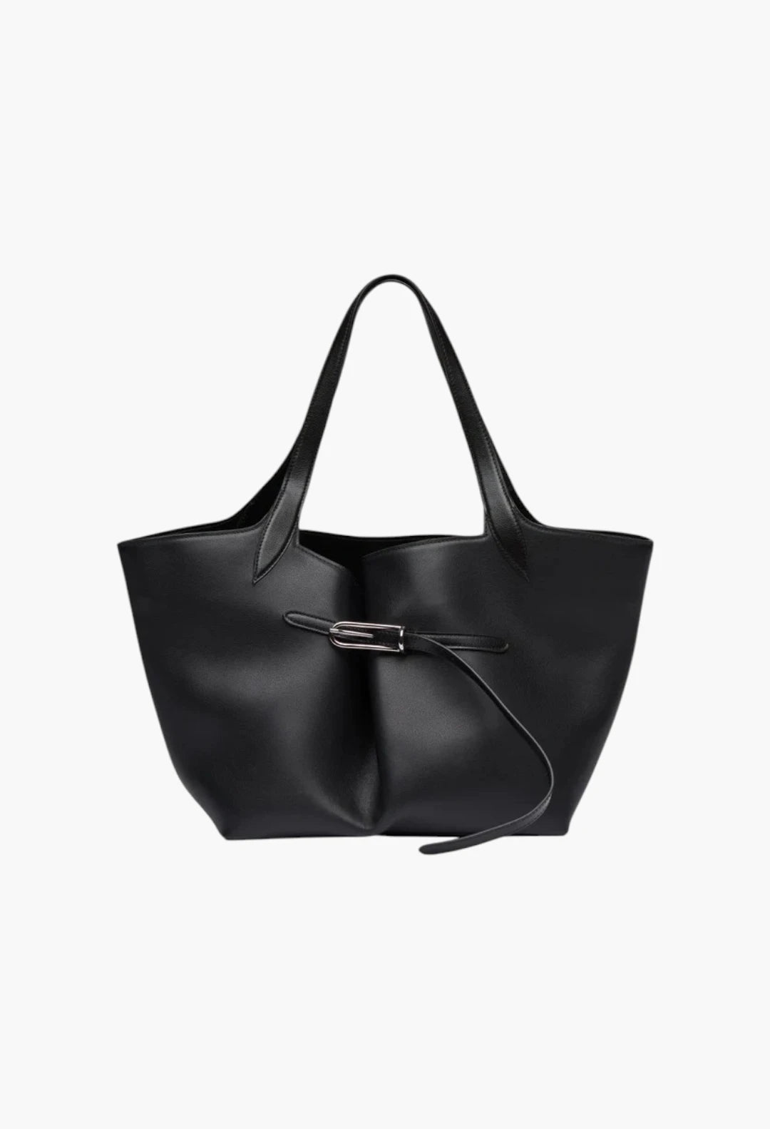 Belted Tote Black Croc