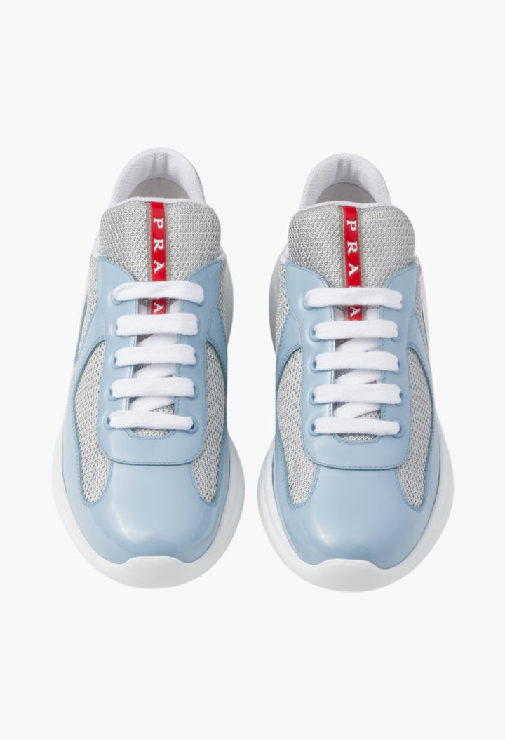 Light Blue - Prada America's Cup Biker Fabric Sneakers - GLAM MODA
