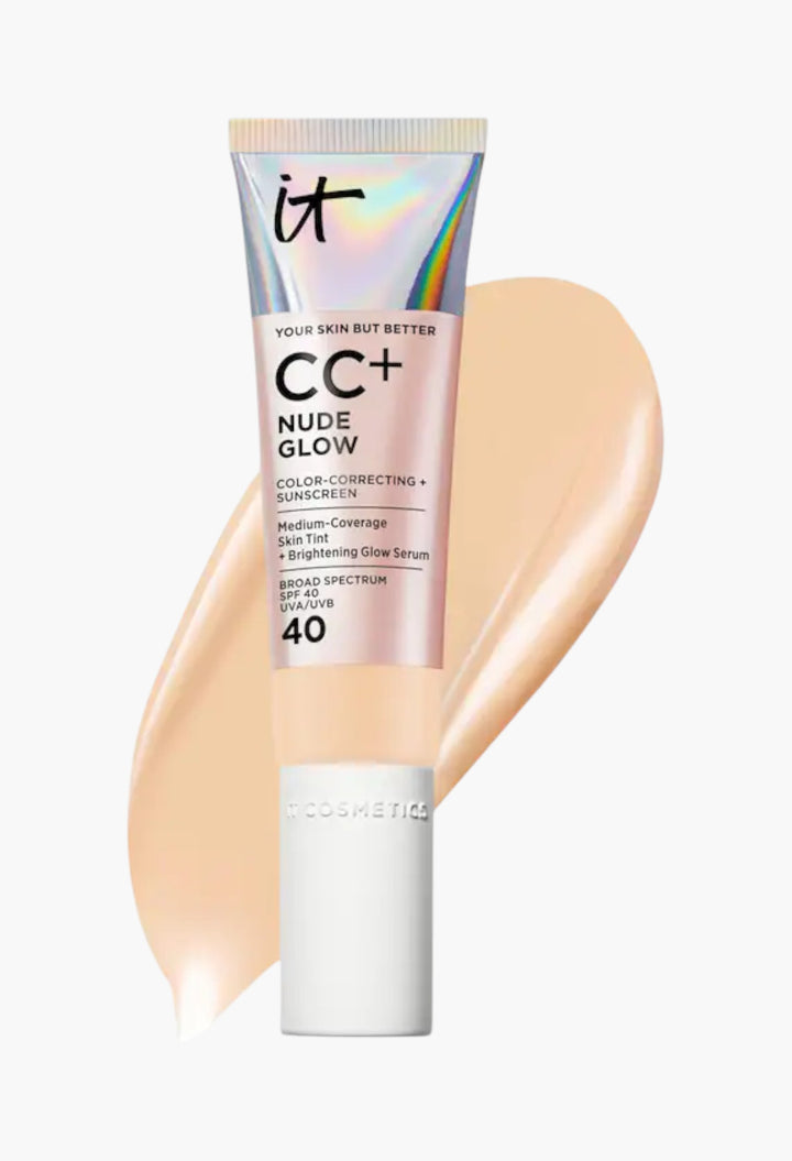 CC+ Nude Glow Lightweight Foundation + Glow Serum with SPF 40 and Niacinamide - GLAM MODA