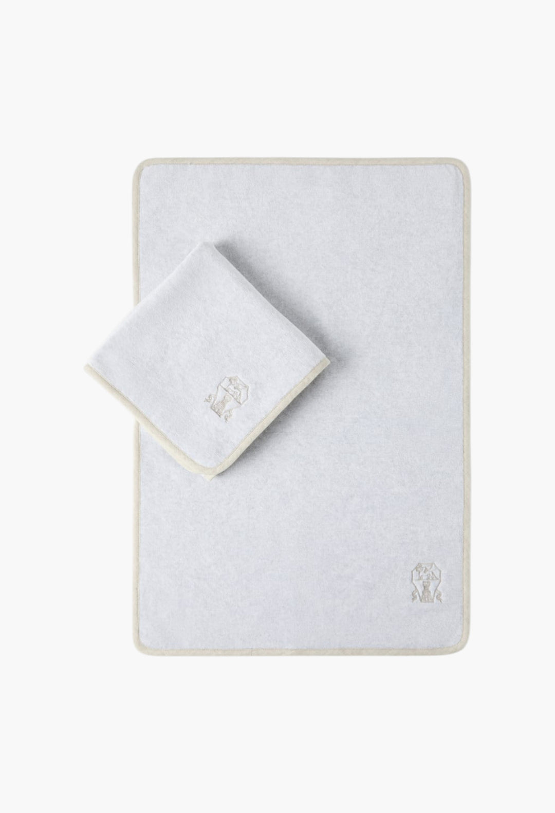 2-Piece Cotton Terrycloth Towel Set With Embroidery - GLAM MODA