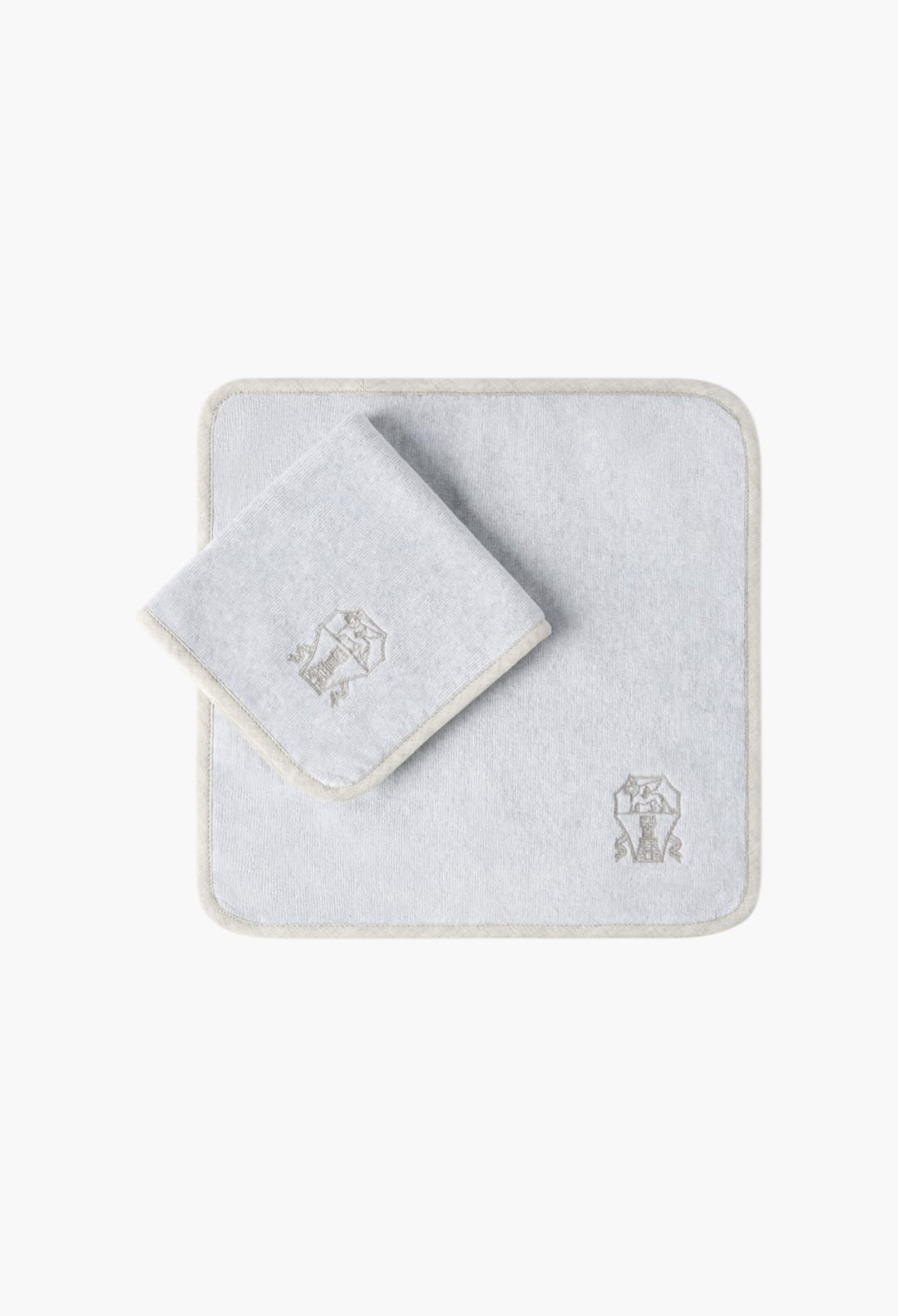 2-Piece Cotton Terrycloth Hand Towel Set With Embroidery - GLAM MODA