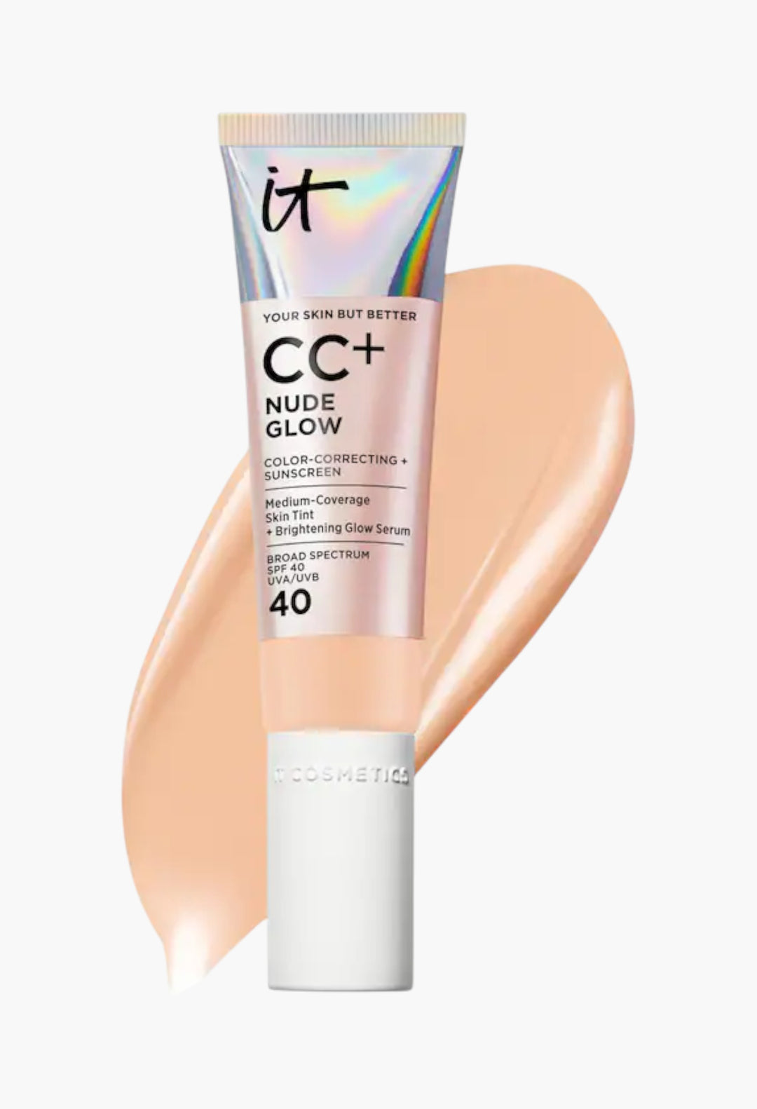 CC+ Nude Glow Lightweight Foundation + Glow Serum with SPF 40 and Niacinamide - GLAM MODA