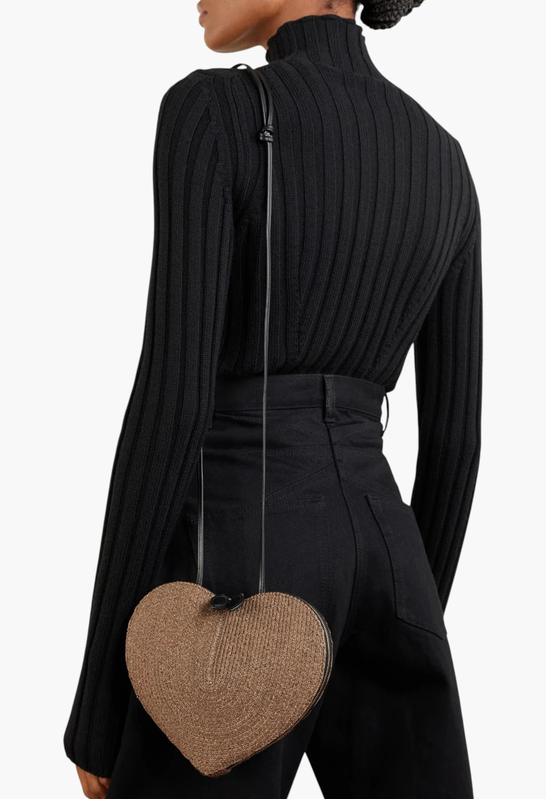 Le Coeur suede and leather shoulder bag