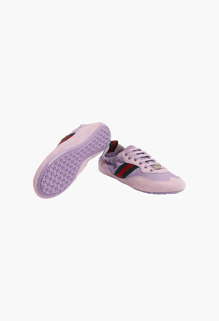 Lilac Fabric - Women's Gucci Shift Sneaker - GLAM MODA