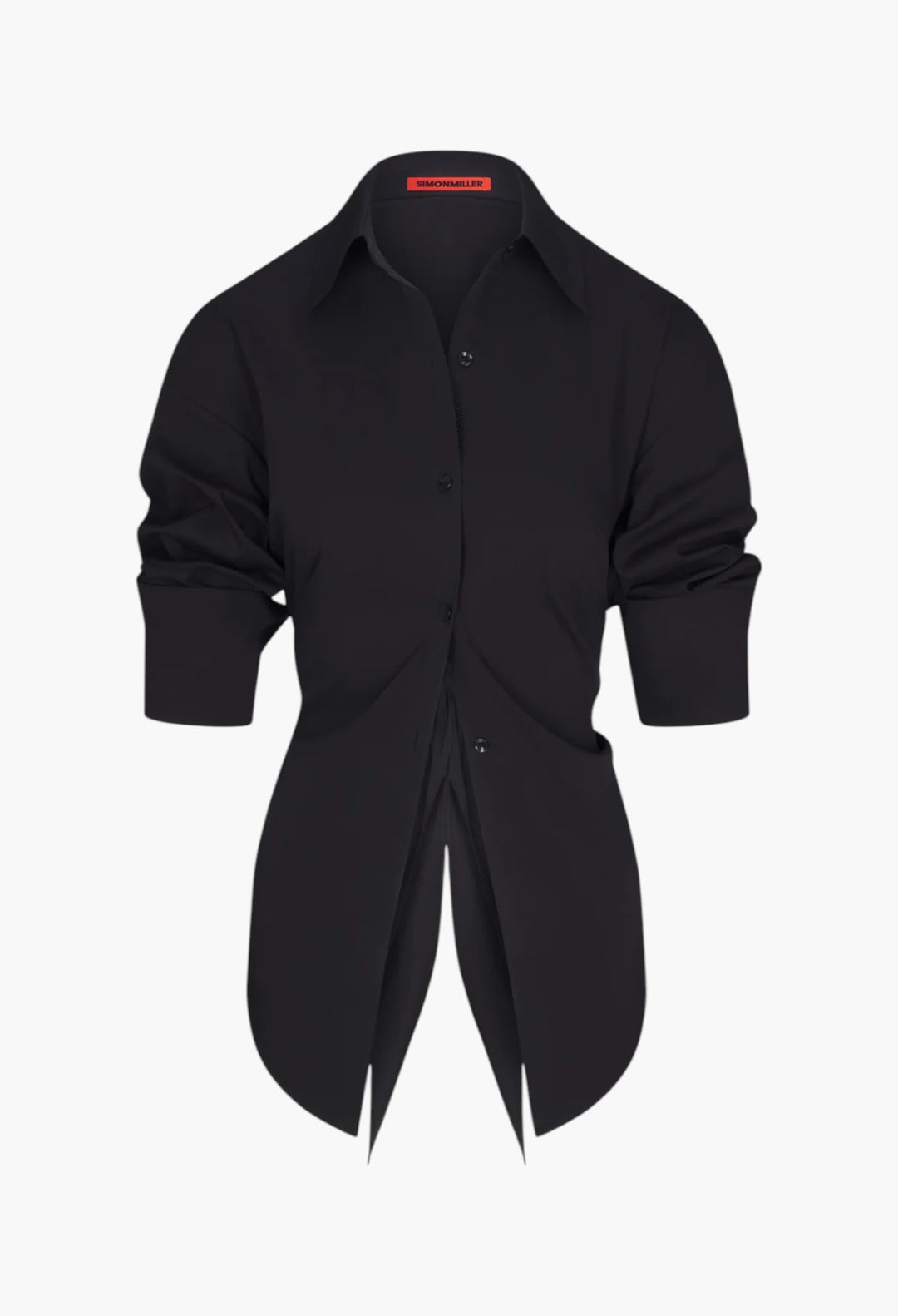 Loch Poplin Button Up - Black - GLAM MODA