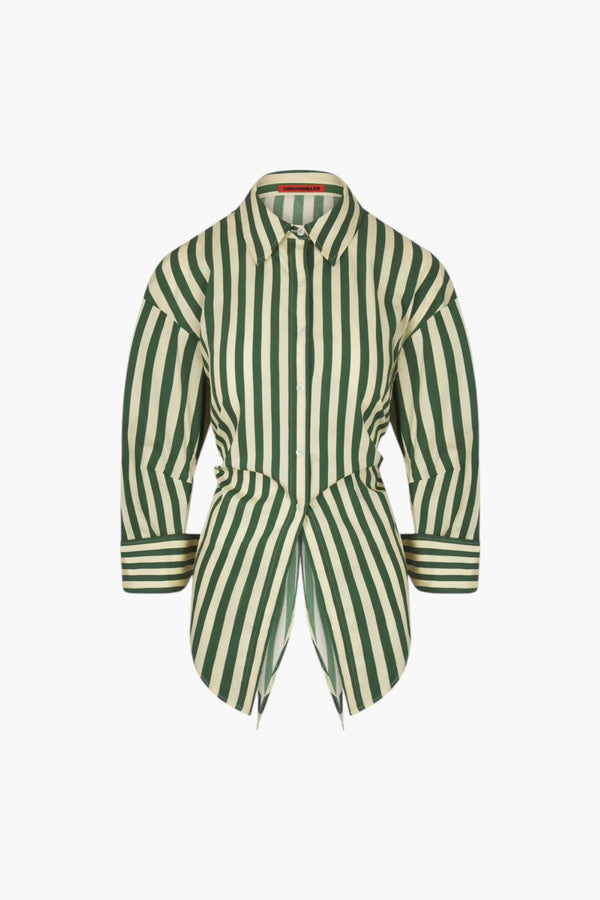 Loch Striped Poplin Button Up