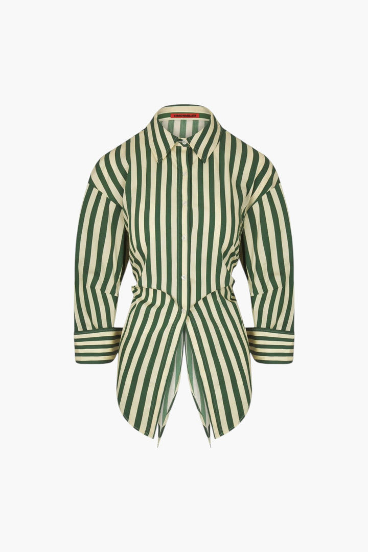 Loch Striped Poplin Button Up - GLAM MODA