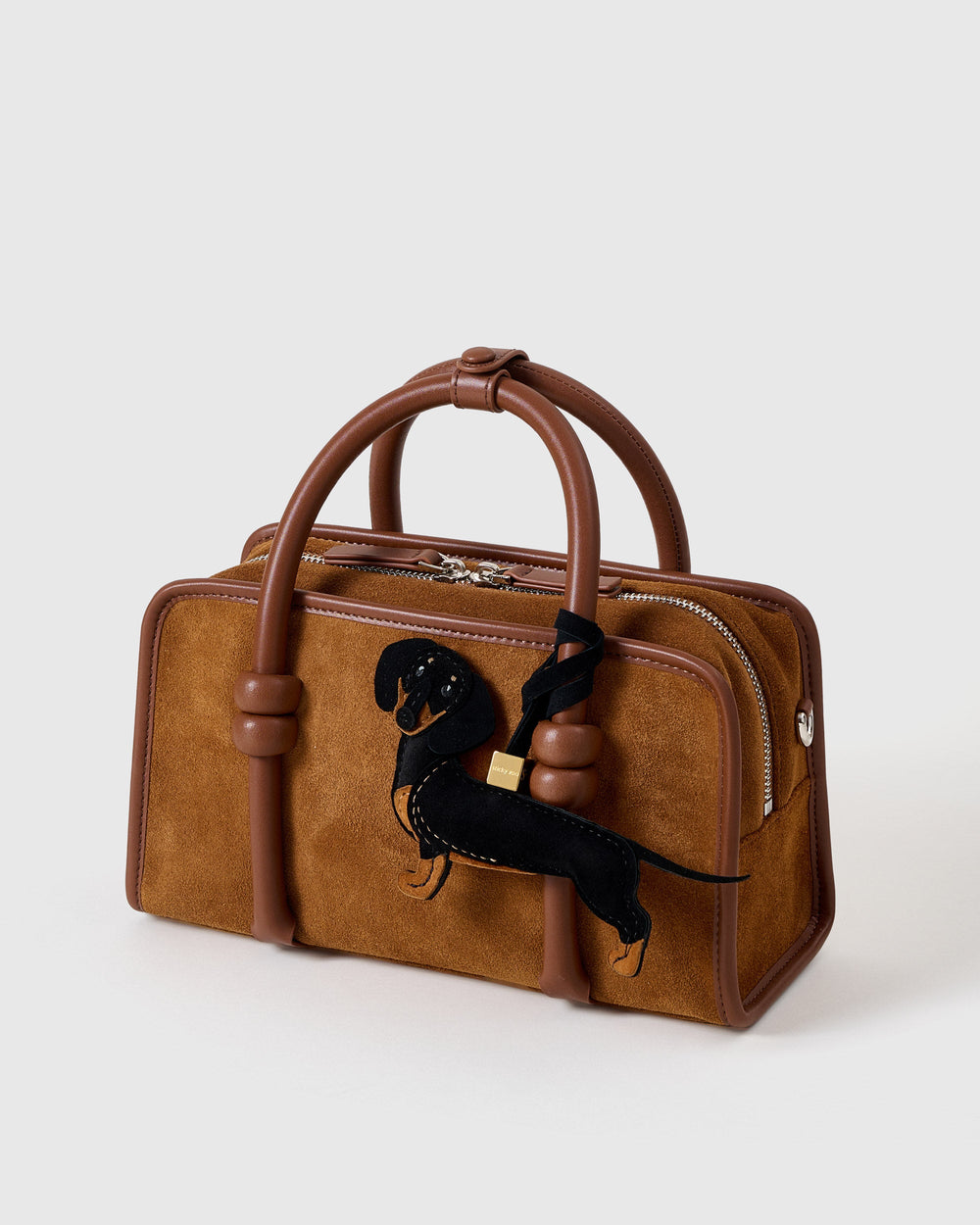 Long Dash Dachshund Charm -  Leather Strap (Bag Strap Loop) - GLAM MODA