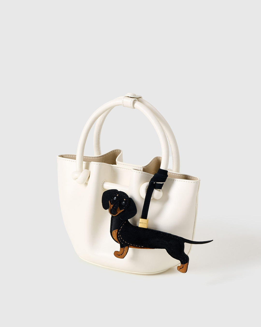 Long Dash Dachshund Charm -  Leather Strap (Bag Strap Loop) - GLAM MODA
