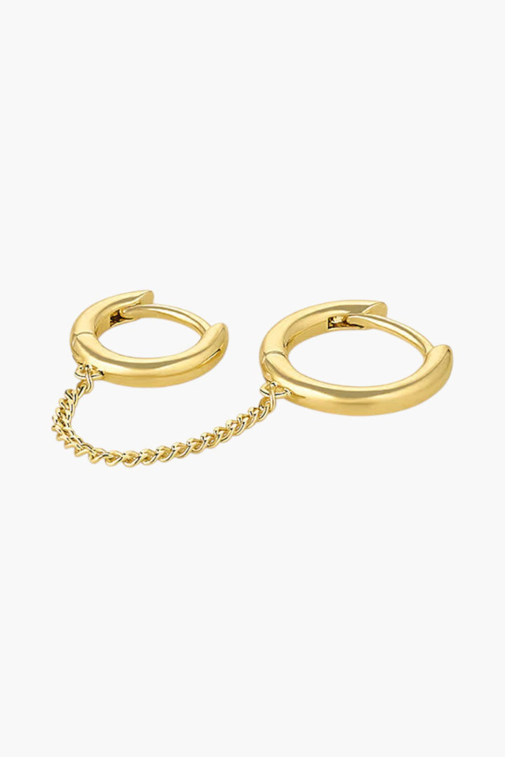 Lou Double Single Huggie - GLAM MODA