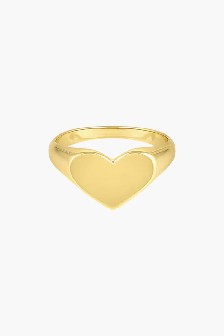 Louise Heart Signet Ring - GLAM MODA