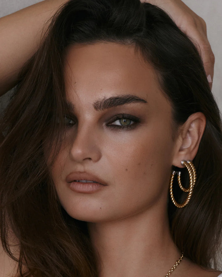 The Xl Sierra Rope Hoops - Gold - GLAM MODA