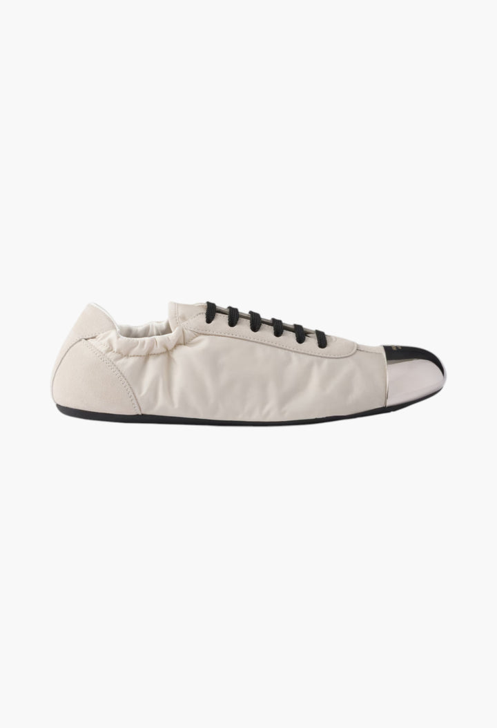 Lvory - Collapse Re-Nylon And Suede Sneakers With Metal Toecap - GLAM MODA