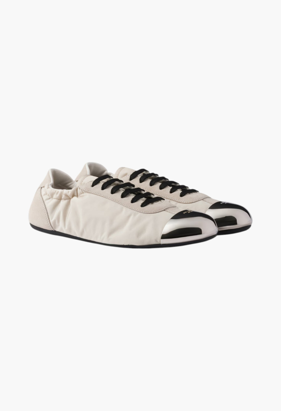Lvory - Collapse Re-Nylon And Suede Sneakers With Metal Toecap - GLAM MODA