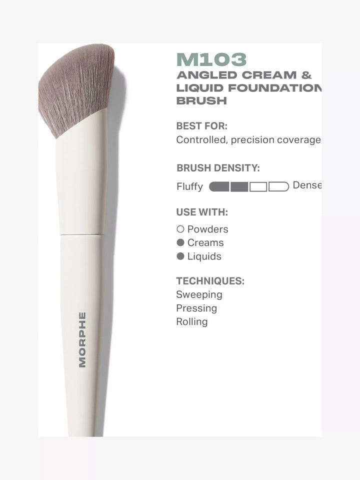 M103 Angled Cream & Liquid Foundation Brush - GLAM MODA