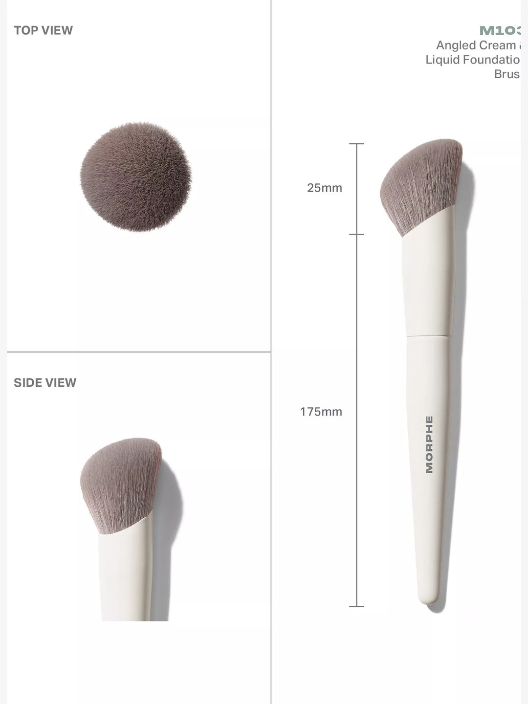 M103 Angled Cream & Liquid Foundation Brush - GLAM MODA