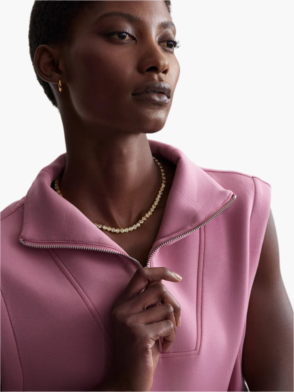 Magnolia Half-Zip Tank - GLAM MODA